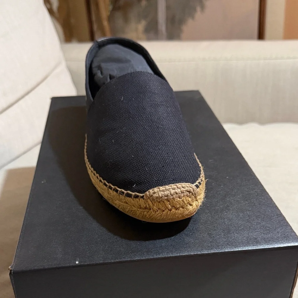 Saint Laurent Black Canvas Loafers - Picture 2 of 7